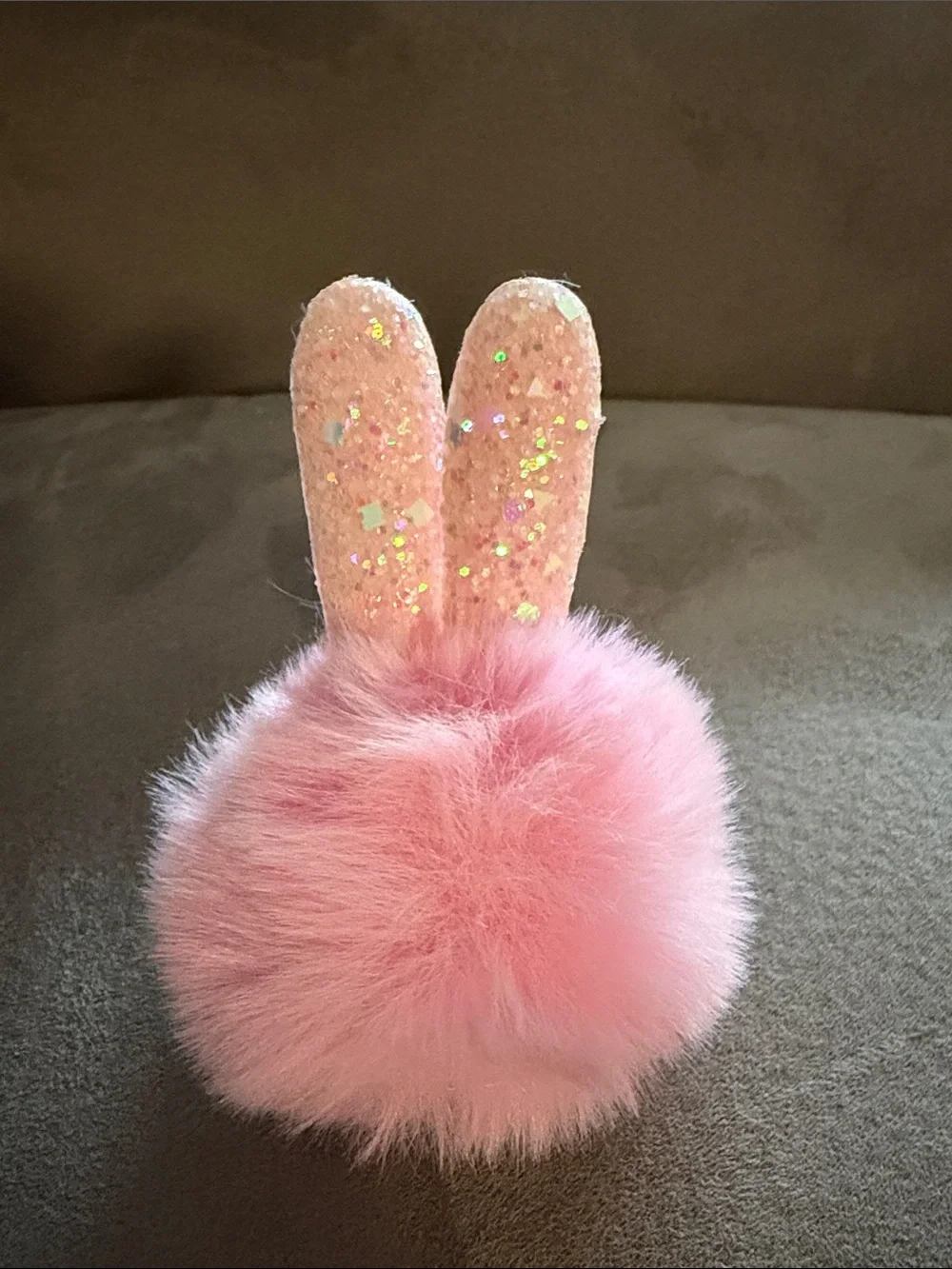 Plush Bunny Pom Keychain - Assorted Colors B23